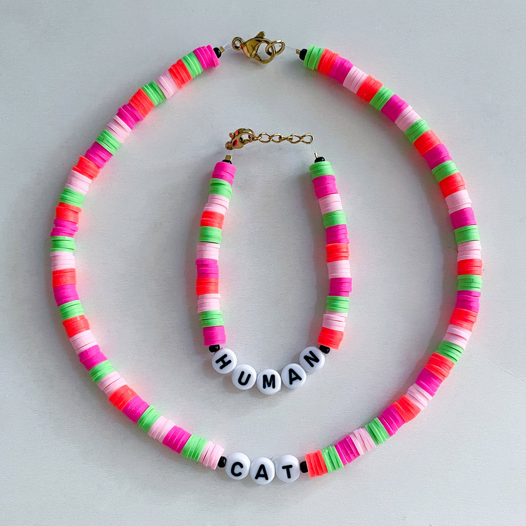 Pulsera y collar - Cat & Human